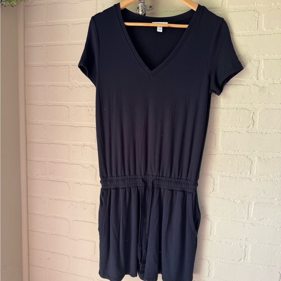 Daily Ritual romper shorts Super Soft Terry short Sleeve Black Size small - Picture 2 of 4